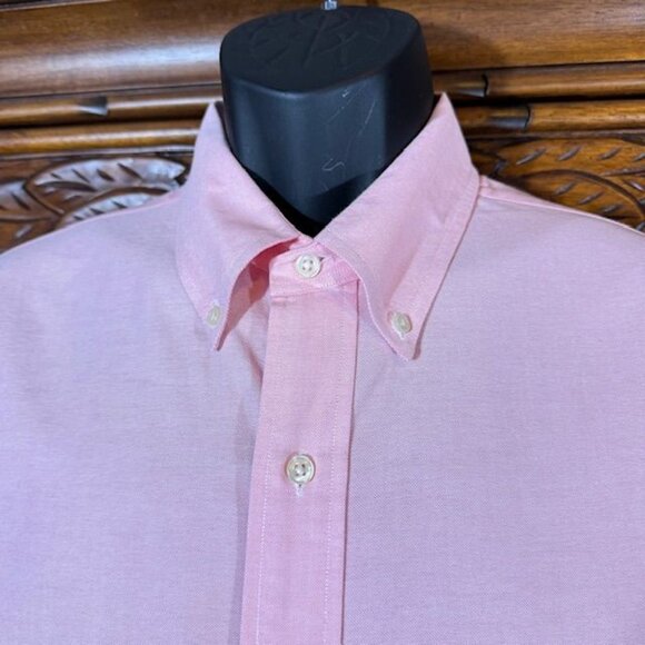 Ralph Lauren Polo Pink Brown Pony 100% Cotton Custom Fit Button Down Shirt - Picture 3 of 10